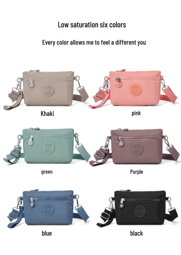 2026 Frühling Damen Wasserdichte Nylon Schultertasche Crossbody Tasche mit Münzfach mit mehreren Fächern