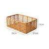 PE Rattan-Style Storage Basket Decorative Rectangular Woven Organizer Easy To