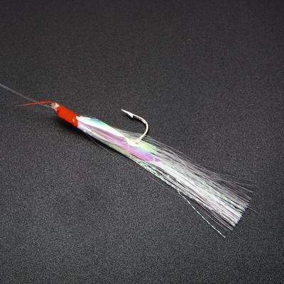 4 Packs 20pcs Mackerel Feather Hooks Sea Boat Fishing Lures Rigs