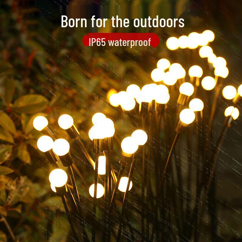 Outdoor Solar Firefly Courtyard Lights - Waterproof Landscape Lawn and Ground Plug Night Lights