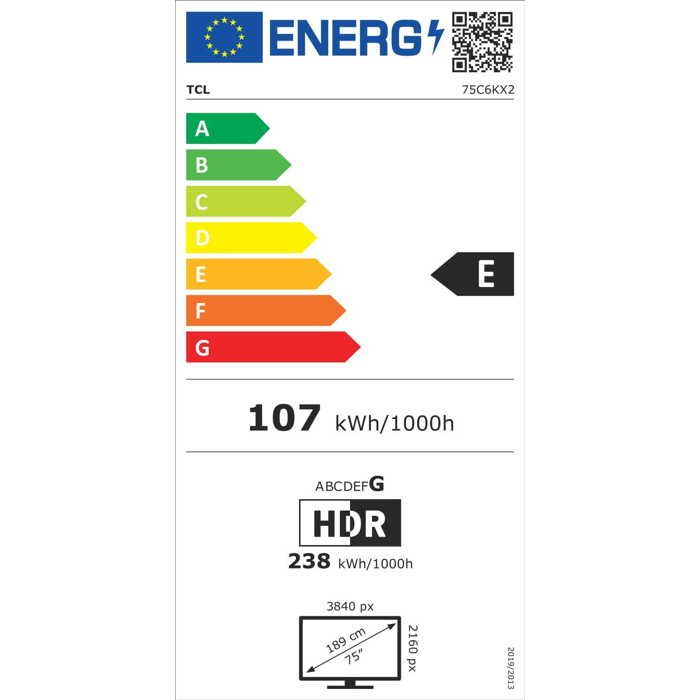 LED TV 75'' - TCL - 75C6K - Mini LED - UHD 4K - Smart TV