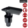 Car Cup and Bottle Holder Phone with 360° Rotating Tray, 2-in-1 Mobile Organizer, Alogy Multiuse Tray™ - Black