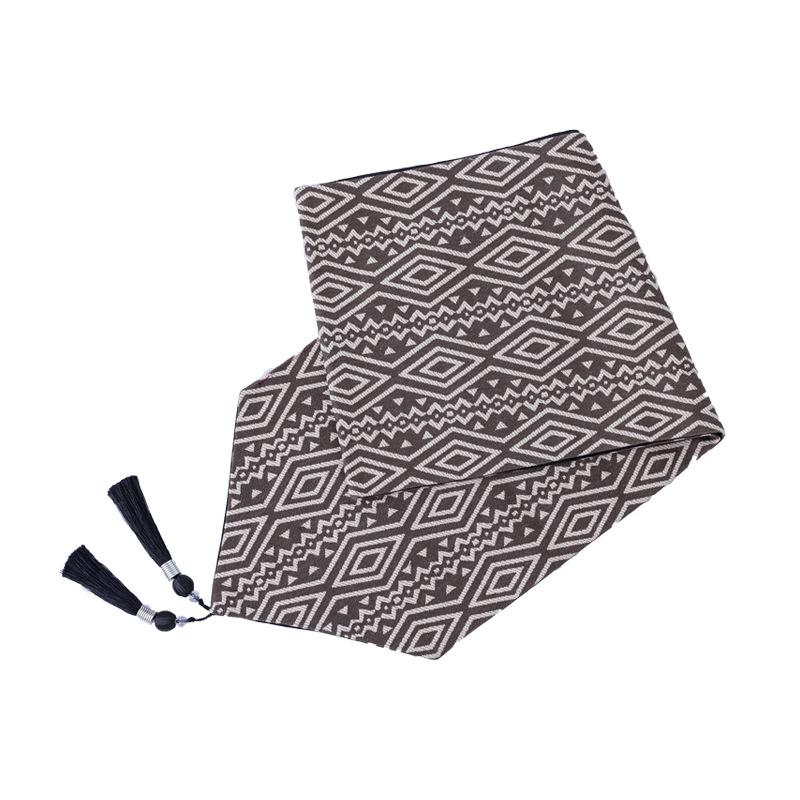 Bandeira de mesa de algodão leproso jacquard vento marroquino lenço de cauda de cama armário de sapatos de tv capa de mesa de cabeceira pano decoração de casa bandeira de mesa