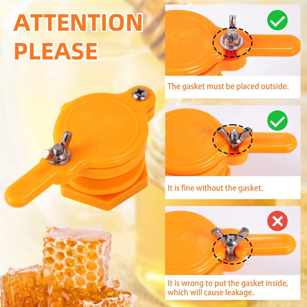 Plastic Honey Gate Valve Beekeeping Honey Extractor Tap Honey Dispenser Outlet Beekeeping Tool