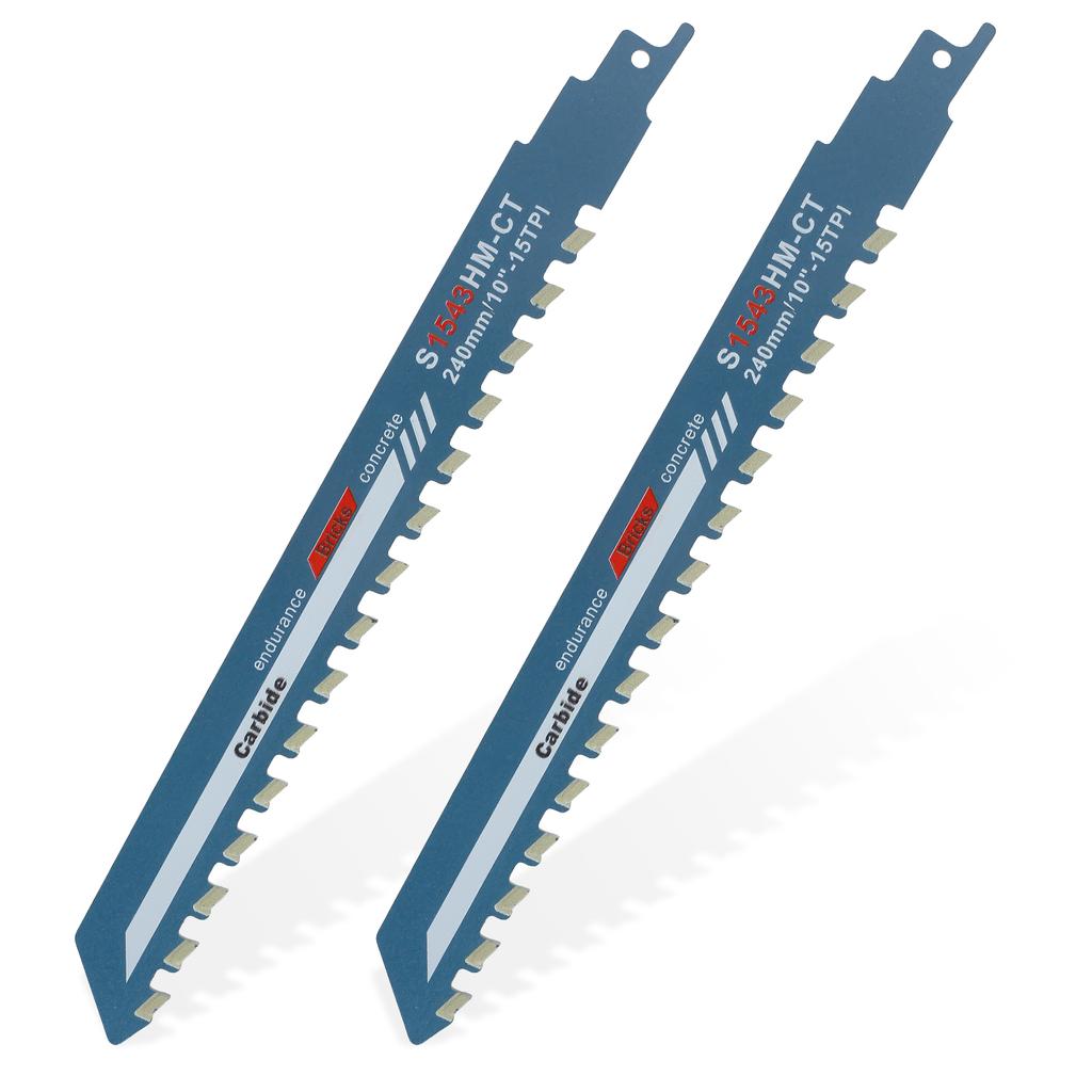 1/2 Pcs Reciprocating Saw Blade Cemented Carbide Cutting Concrete Saw Blades Alloy Steel 240 mm Cutting Tools for Cement Stone