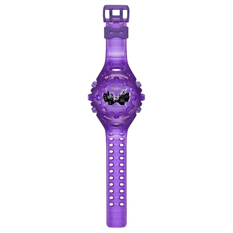 

CASIO GA-V01 series 200 meters waterproof calendar stopwatch alarm clock Quartz resin strap men s watch purple dial GA-V01SKE-6A фіолетовий