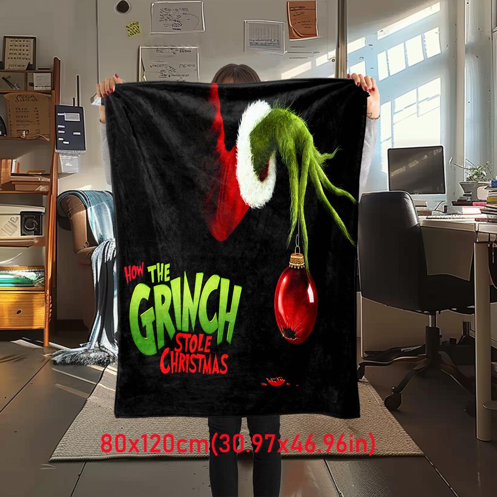 Christmas Gift Comedy Movie How the Grinch Stole Christmas blanket home warming, four season bed decoration sofa cover flannel throwing blanket K6
