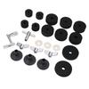 23 Pieces Cymbal Replacement Accessories Non Slip 2.5cm 4cm 5cm Felt Pads   Cymbal Sleeves Nuts Washers Base Set