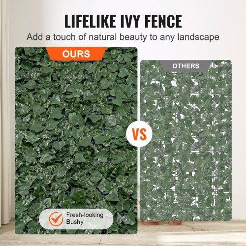 VEVOR Ivy Privacy Fence, 990 x 2490 mm Artificial Green Wall Screen, Greenery Ivy Fence with Mesh Cloth Backing and Strengthened Joint