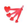 4pcs Set Measuring Cups And Spoon Set Small Heart-Shaped Baking Kitchen Tool Baking Spoon Measuring Cup Tool