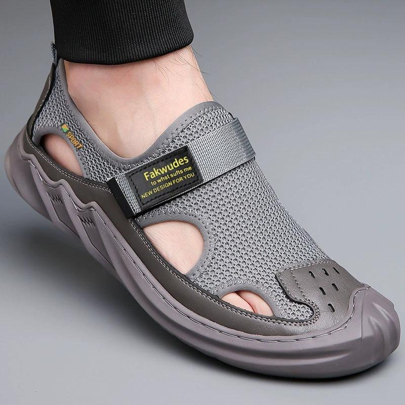 Sandals Summer Mesh Breathable Soft Sole Hole Shoes Outdoor Sports Leisure Beach Shoes Comfortable River