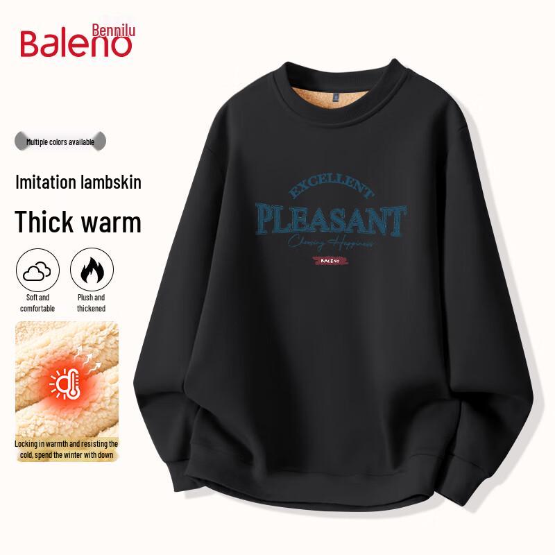 Baleno Men's Sherpa Lined Round Neck Sweatshirt