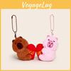 Creative Of Pair Love Heart Capybara Cartoon Plush Toy Pendants Magnet With