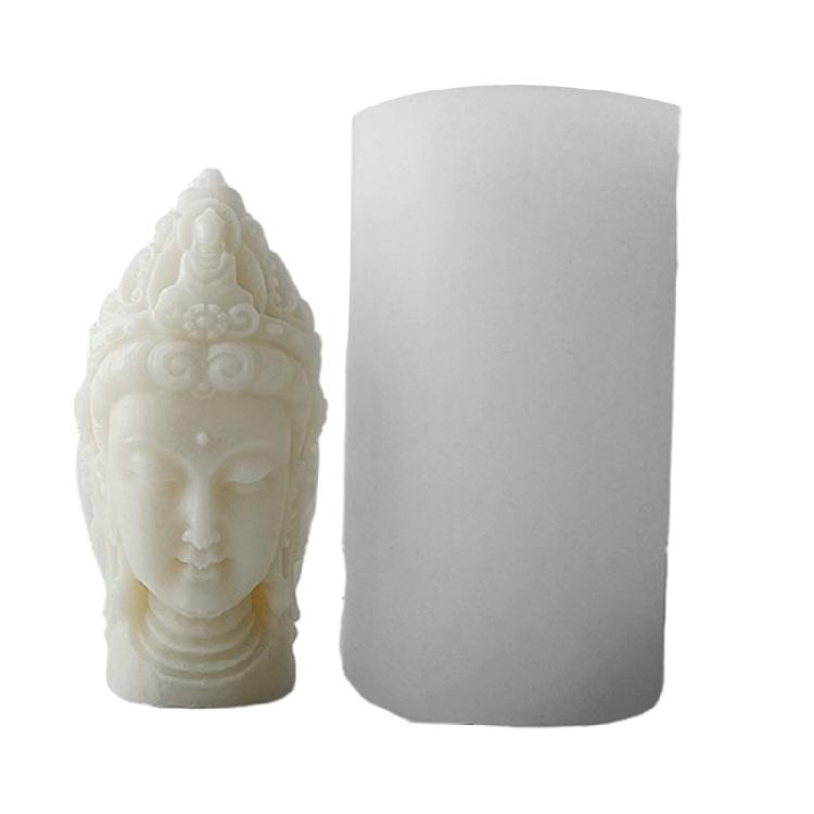 3D Buddhas Candle Mold Handmade Soap Resin Mould DIY Cake Chocolate Silicone Mold
