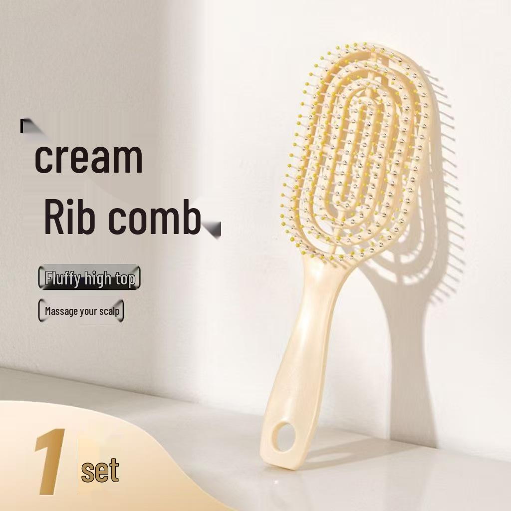 Cushion Brush 4-Piece Set: Smooth, Fluffy, and Curved Hair Styling Comb for Women - Dry/Wet Use with Massage Airbag