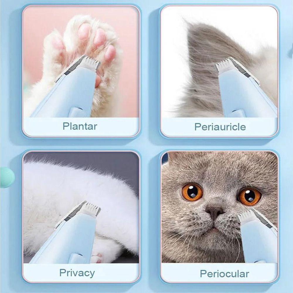 Elektrischer Hundehaarschneider mit LED-Licht Katzenschneidemaschine Haustier Fußhaarschneider Hund Katze