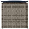 Storage Cushion Box in Grey 50 x 50 x 50 cm Poly Rattan