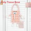 Cute Girl Heart Cartoon Tissue Holder With Polyester Fabric And Patterned Design For Home Decor