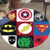 1pc Marvel Avengers Super Heroes Round Area Rug - Non-Slip, Machine Washable Polyester Carpet For Living Room & Bedroom Decor - Perfect Chri