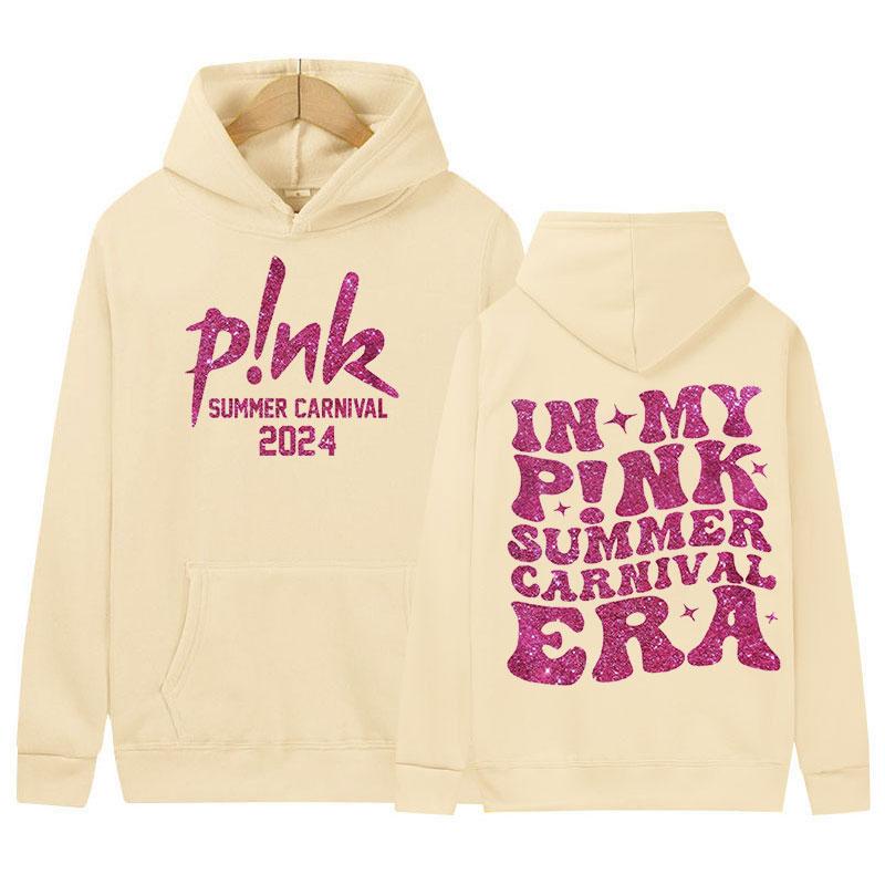 P!nk Růžová zpěvačka Letní karneval 2024 Turné Mikina Pánská Dámská Módní Vysoce kvalitní oblečení Mikina Y2k Vintage Oversized Mikina