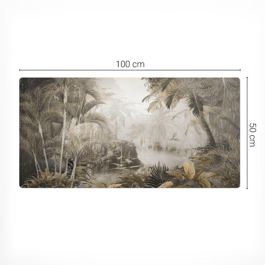 Wytrzymała Mata Antypoślizgowa Na Blat Biurka Tropikalna Dżungla 100X50 Cm