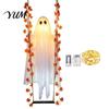 Decorative Festival Ghost Items Light Up Hanging Swinging Halloween Decoration with Remote Control, Large White Spooky Outdoor Yard Decor Ornament