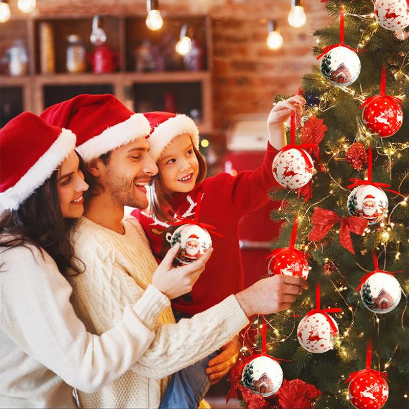 Christmas Tree Ornament Foam Sticker Bundle With Santa And Reindeer For Seasonal Decorations