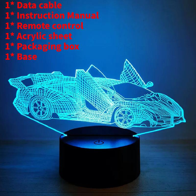 Transformers Optimus Prime 3d Night Light 7 Colors Led Lamp Table
