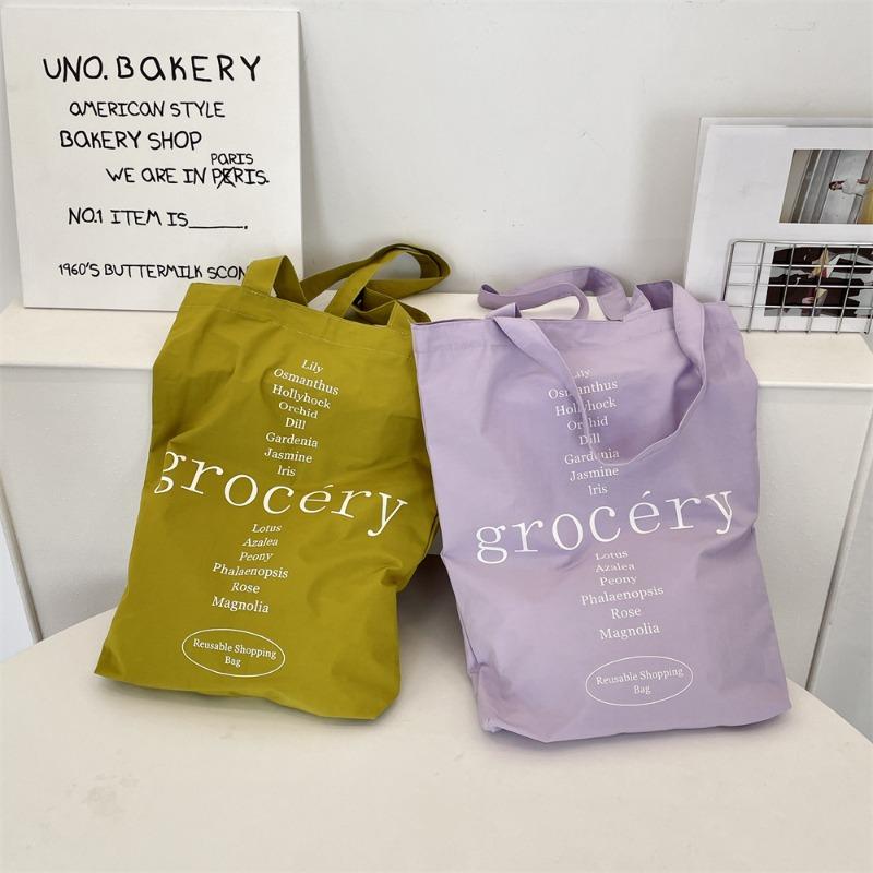 1 letter printed new casual canvas bag women's bag shoulder bag large capacity student bag