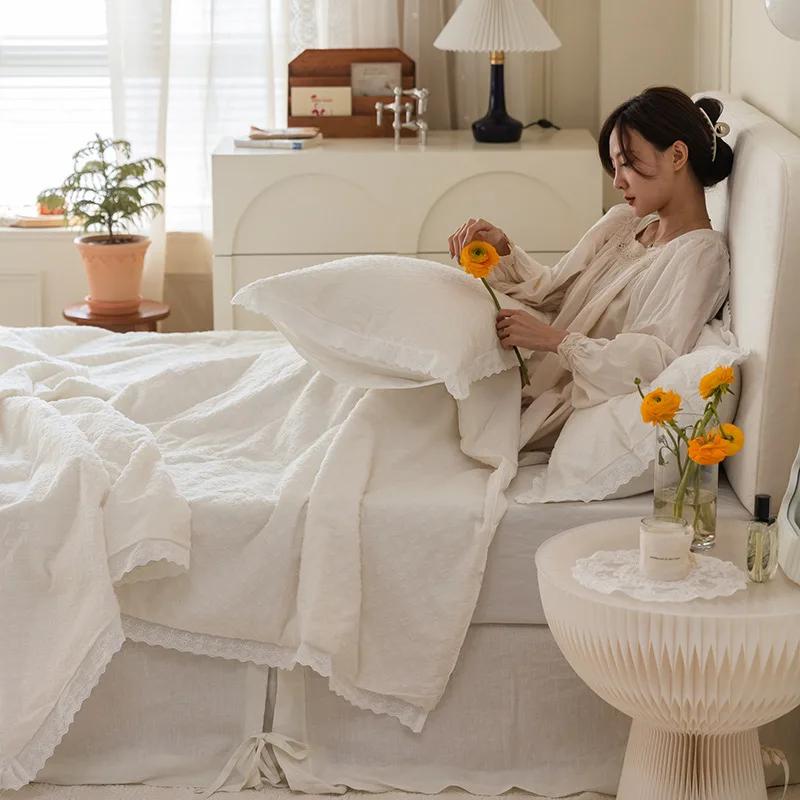 

Весна/лето новое плетение хлопчатобумажной пряжи А-класса, вырезание цветов, соевые бобы, летнее прохладное одеяло, кружевное кружево и одеяло с кондиционером 150x200 CM 1.1kg