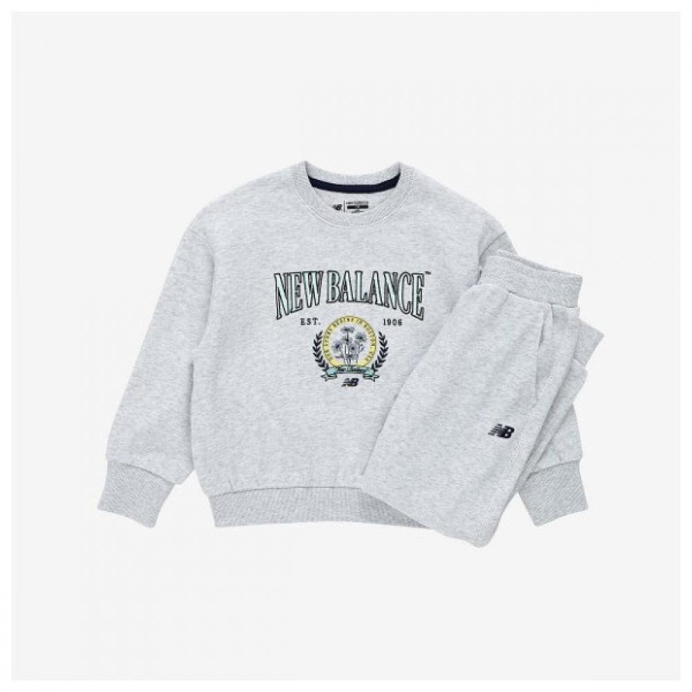 

New Balance Skies Nbgc Crop Sweat Set Up Nk9yf1803g Light (AA)Light Melange Gray/100