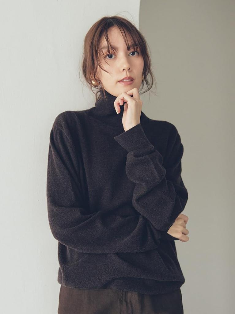 Mira Owen Wool Basic Turtleneck Knit 09WNT254307 DBRW 0 100%