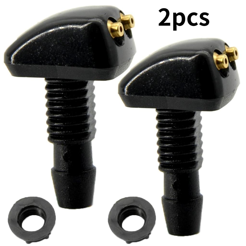 2PCS Universal Front Windshield Washer Wiper Nozzle Jet Sprayer Water Spout Outlet Adjustment