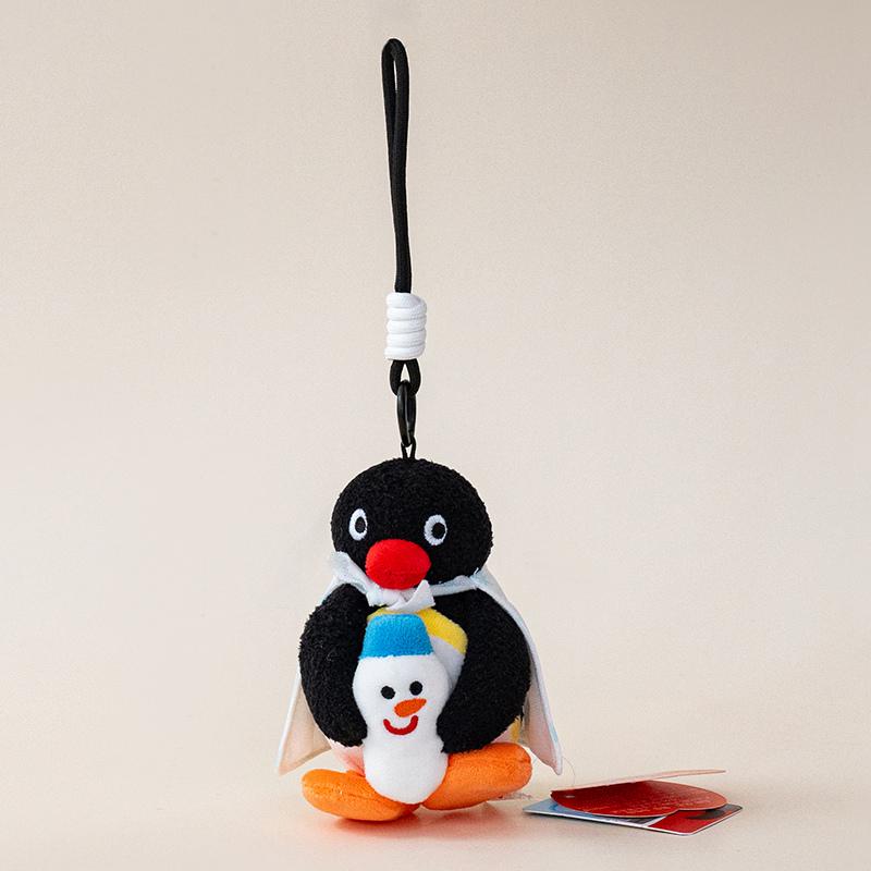 Genuine Pingu Penguin Plush Toy Pendant Adorably Penguin Doll Couple Keychain Car Key Holder Kawaii Home Decor Toys Xmas Gift