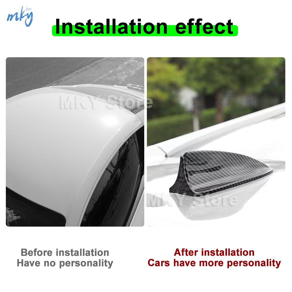 Decorative Shark Fin Antenna,Carbon Fiber Look,Universal Modeling Decorating Parts, No Function Dummy Aerial Car Accessories