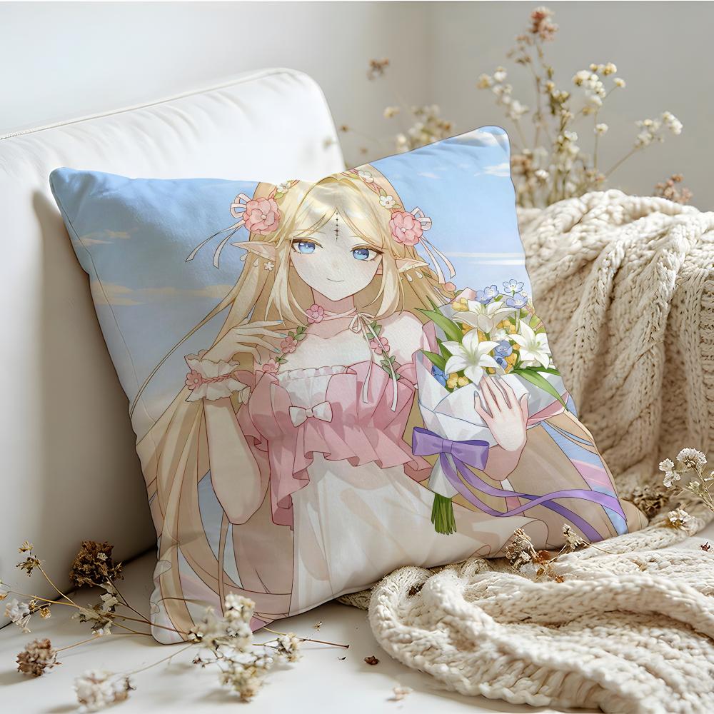 Cushion Cover  Linen SkinFriendly Soft Decorative Case For Sofa Home Decor WWuthering Waves Cartethyia Anime Game Pillow cover