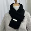 Cold-proof Knitting Wool Scarf Solid Color Winter Warmer Scarf Long Thickened Neckscarf  Winter