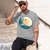 Sun And Wave Printed Breathable Round Neck Tee Malist Design Lightweight Fabr Unisex Bas Unisexs Tshirt 2026 New Model Shortsleev