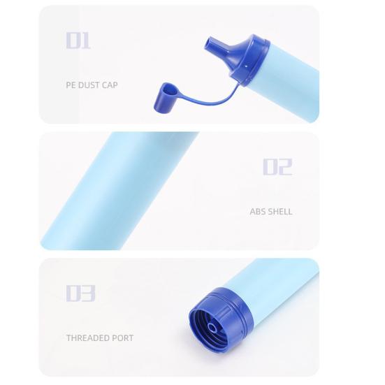 Personal Water Filter Straw Portable Water Purifier Outdoor Camping Hiking Backpacking Emergency Survival Filtration System