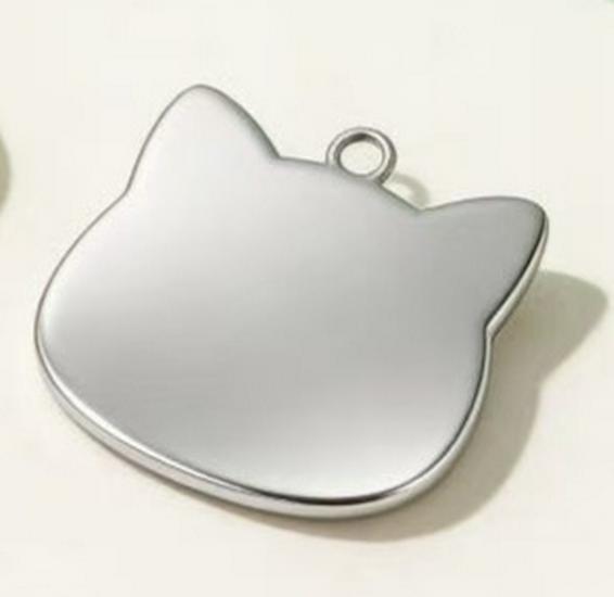 Laser-Engraved Stainless Steel Cat ID Tag - Anti-Lost Pendant