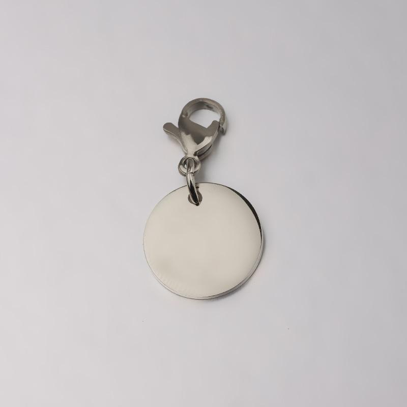 

Круглый кулон-брелок из гравированной нержавеющей стали - Доступно несколько размеров 8mm