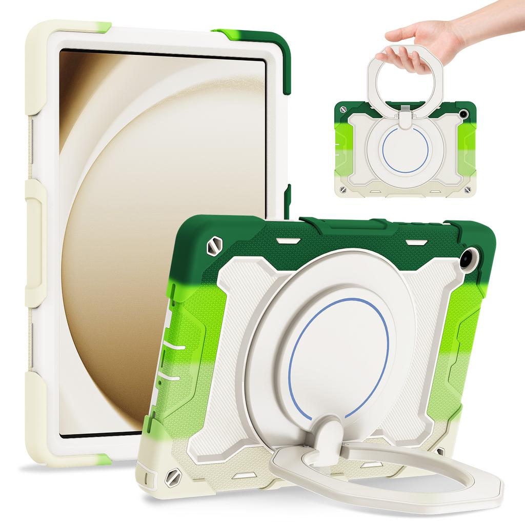 For Samsung Galaxy Tab A11+ Case with Kickstand PC + Silicone Shockproof Rugged Tablet Cover