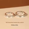 Dopamine Endorphin Sterling Silver Matching Couple Rings - Women's and Men's Gift for Girlfriend, Christmas Edition