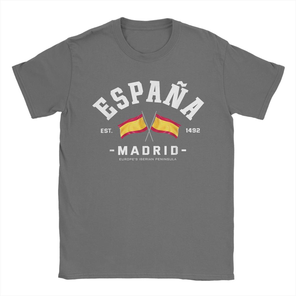 Spain Heart TShirt Beach Pure Cotton TShirts For Adult Hippie Loose Tshirt ShortSleeve Awesome Top Tees