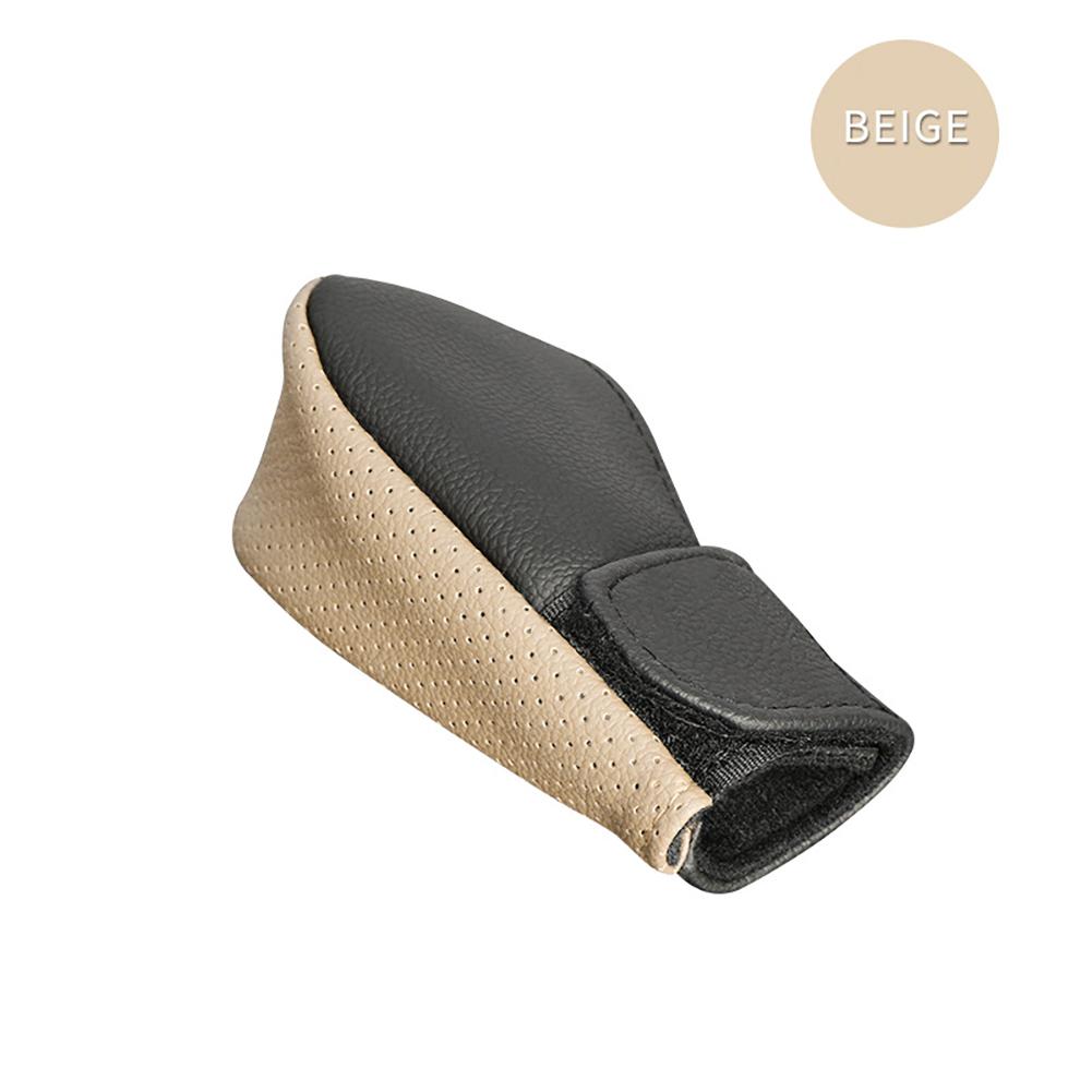 Car PU Leather Gear Shift Knob Cover Gear Shift Non-Slip Grip Handle Protective Covers Manual Speed Car Interior Accessories