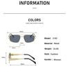 Men's Women's Metal Large Frame Nearsighted Sunglasses Retro Square Frame Design Eyewear Outdoor Driving Nearsighted Glasses