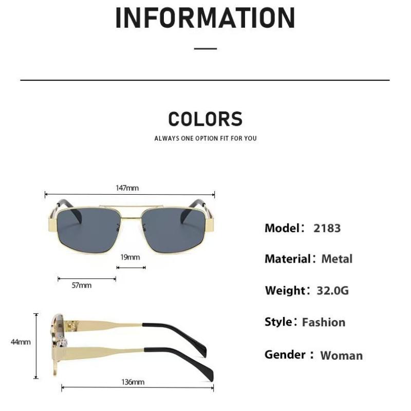 Men's Women's Metal Large Frame Nearsighted Sunglasses Retro Square Frame Design Eyewear Outdoor Driving Nearsighted Glasses