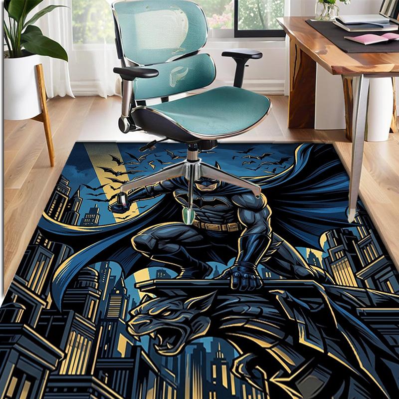 Batman Pattern Rug, Indoor/Outdoor Mat, for Picnic, Gameroom, Bedroom, Office, Living Room, Home Decor Carpet, Birthday Gift