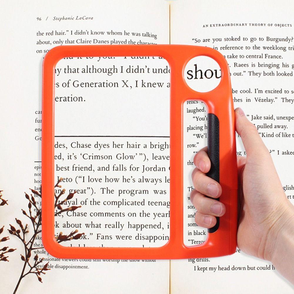 With 3 Light Mode Illumination Handheld Magnifier 5X 10X Reading Magnifier Books Inspection