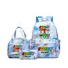 Rhythm box teen schoolbag sprunki cartoon print backpack pencil bag three-piece children's schoolbag 4